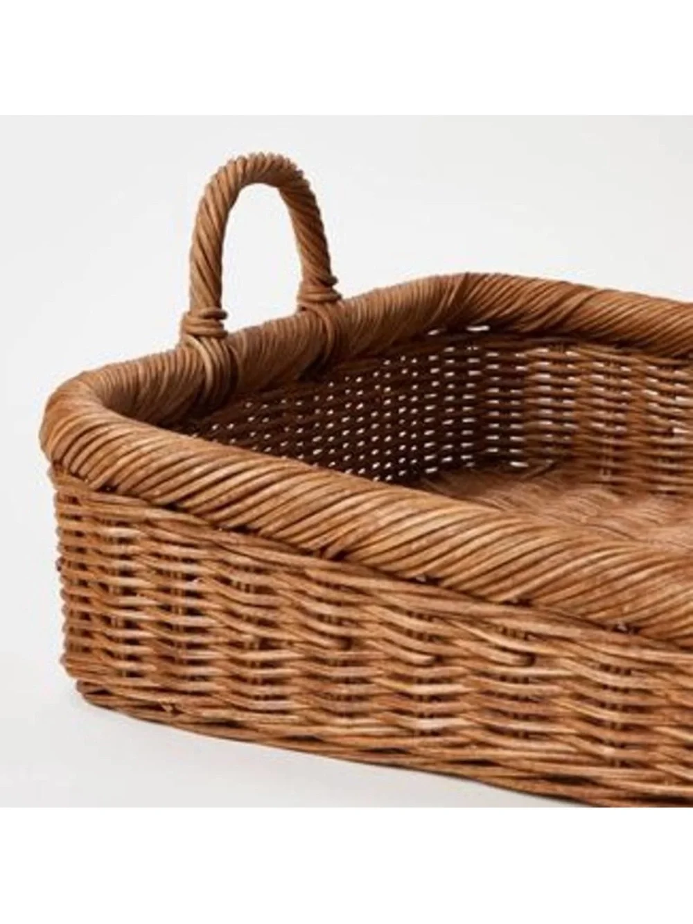 Studio McGee RARE Woven Vintage French Tray Wicker Rattan Rectangular